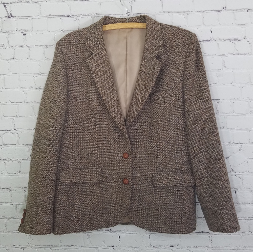 Vintage Harris Tweed Herringbone Woman's Jacket 16